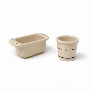 Longaberger Woven Traditions Blue Toothpick & Sweetener Holder Set